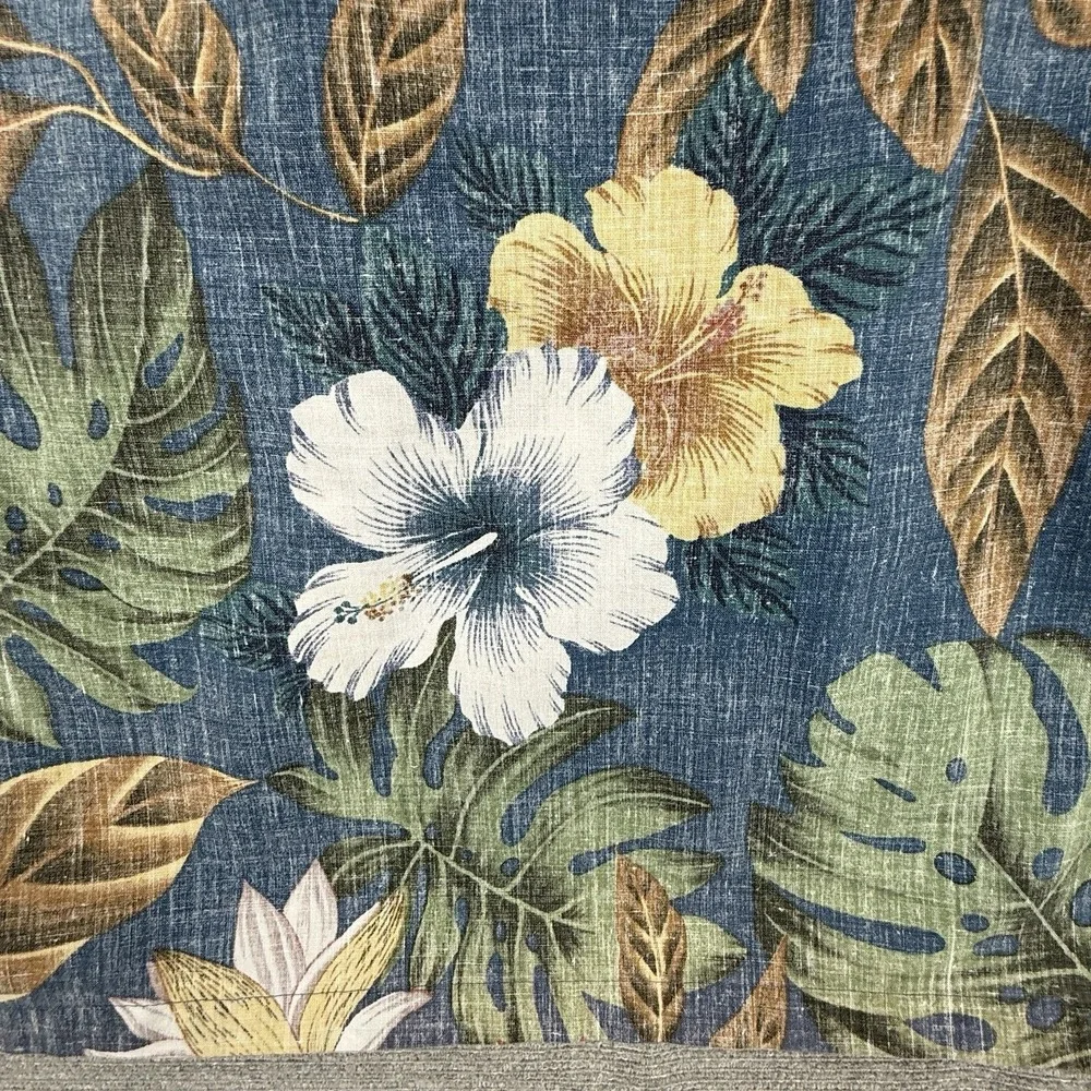 Vtg 90s Reyn Spooner Sz 3XL Hawaiian Popover Blue Pink Floral Botanical Nature‎